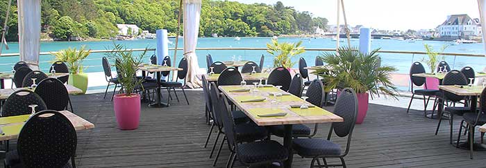 Aquashow, la terrasse du restaurant